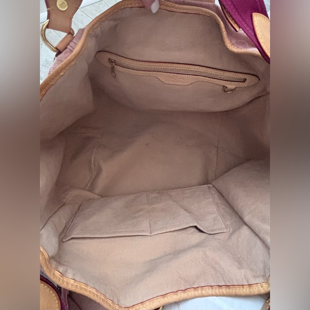 LOUIS VUITTON Rouge Fauvist Denim Sunbeam Monogram Hobo Bag Limited Edition 2010 - Picture 6 of 15